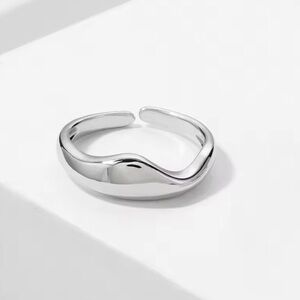 Silver Wave Rings